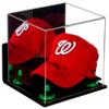 Better Display Cases Versatile Acrylic Display Case - Small Rectangle Box with Mirror, Wall Mount and Green Risers 8.75" x 7.75" x 7" (A006-GRR) view 1
