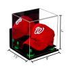 Better Display Cases Versatile Acrylic Display Case - Small Rectangle Box with Mirror, Wall Mount and Green Risers 8.75" x 7.75" x 7" (A006-GRR) view 2