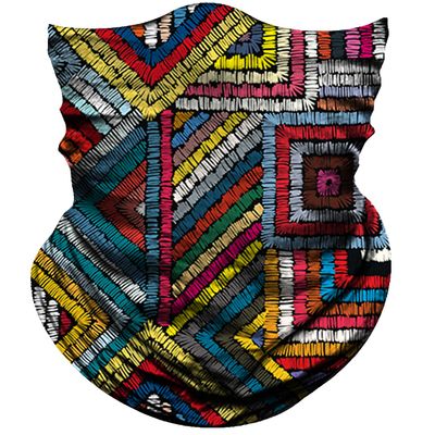 Obacle Seamless Bandana for Rave Face Mask Dust Wind Sun Protection Thin Neck Gaiter Tube Mask Headwear Bandana for Women Men Festival Motorcycle Riding Fishing Outdoor (Stripe Yellow White Pink)