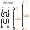 Boat Bungee Dock Lines Dock Rope Mooring Line Boat Accessories Docking Ropes PWC Dock Ties for Boats Pontoon, Jet Ski, SeaDoo, WaveRunner, Kayak view 4