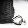 Young Marine Made 3/8 Inch 100FT 150FT Black Nylon Anchor Line Double Braided Anchor Rope/Line with Thimble (3/8" x 150') view 3