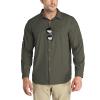 Outdoor Ventures Men's UPF 50+ UV Sun Protection SPF Hiking Shirt Long Sleeve Lightweight Quick Dry for Safari Travel Fishing Green view 1