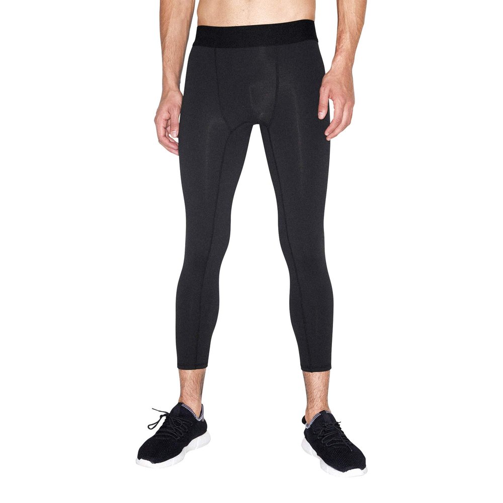 American Apparel Men's Forward 3/4 Legging, Black, Small