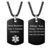 Emergency ID Necklace Pendant for Men - Free Engraving Medical Jewelry view 1