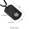 Emergency ID Necklace Pendant for Men - Free Engraving Medical Jewelry view 2