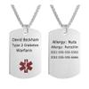 BBX JEWELRY Medical Sign Necklace Medical Alert Necklace ID Pendant for Men with Free Engraving view 1