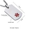 BBX JEWELRY Medical Sign Necklace Medical Alert Necklace ID Pendant for Men with Free Engraving view 2