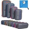 BAGAIL Camping Towel with EVA Case, Compact & Ultra Soft Microfiber Travel Towel - Super Absorbent & Lightweight Quick Dry Towels for Sports, Beach, Gym, Backpacking, Hiking and Yoga - Blue, XXXL view 1