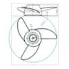 Annurssy Electric Outboard Motor Accessories Three-bladed Propeller 50LBS, 55LBS, 60LBS, 86LBS Trolling Motor view 3