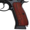 Guuun G10 CZ Grips for CZ 75 Full Size SP-01, Sunburst Texture - Red/Black view 1