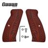 Guuun G10 CZ Grips for CZ 75 Full Size SP-01, Sunburst Texture - Red/Black view 2