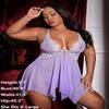 Avidlove Women Lingerie Lace Babydoll Nightie Strap Chemise Sleepwear Deep Lavender view 4