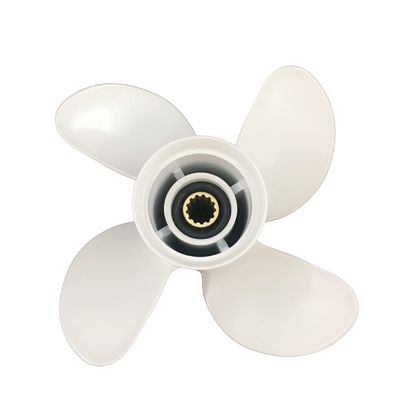 ARKDOZA 4 Blades Aluminum Propeller for Yamaha 30/40/50/55/60HP Outboard Motor Pressed in Rubber Hub 13 Spline 10-3/8x13