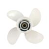 ARKDOZA 4 Blades Aluminum Propeller for Yamaha 30/40/50/55/60HP Outboard Motor Pressed in Rubber Hub 13 Spline 10-3/8x13 view 1