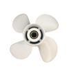 ARKDOZA 4 Blades Aluminum Propeller for Yamaha 30/40/50/55/60HP Outboard Motor Pressed in Rubber Hub 13 Spline 10-3/8x13 view 2