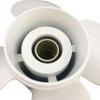 ARKDOZA 4 Blades Aluminum Propeller for Yamaha 30/40/50/55/60HP Outboard Motor Pressed in Rubber Hub 13 Spline 10-3/8x13 view 4