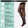 CALZITALY Medical Graduate Compression Stay Ups Open Toe | 18-22 mm/Hg | Black, Skin | S, M, L, XL | 140 DEN | Made in Italy (L, Black) view 2