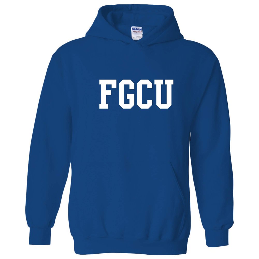 AH01 - FGCU Eagles Basic Block Hoodie - 2X-Large - Royal
