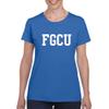UGP Campus Apparel LS01 - FGCU Eagles Basic Block Womens T-Shirt - 3X-Large - Royal view 4