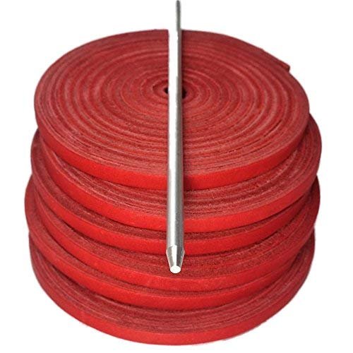 TOFL Baseball Glove Lace Kit with Needle | Six Laces, 72" Long Each Plus Needle| Red