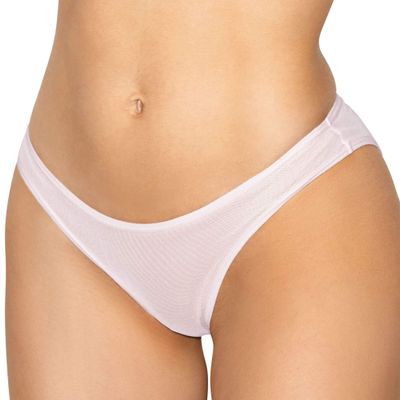 American Apparel Women's Stretch Mesh Brief, Crystal Pink, Large