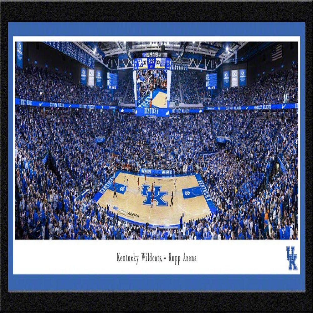Kentucky Wildcats Basketball - 42x15.5-inch Single Mat, Select Framed Picture by Blakeway Panoramas