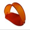 5566 POP UP SHELTER/Tent RED for Beach, Camping, Hiking, Backyard Screen, Shade view 2