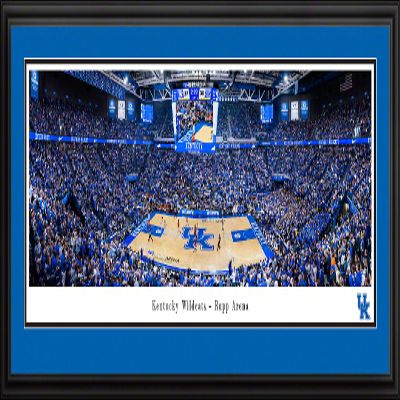 Kentucky Wildcats Basketball - 44x18-inch Double Mat, Deluxe Framed Picture by Blakeway Panoramas