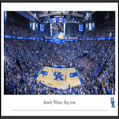 Kentucky Wildcats Basketball - 40.25x13.75-inch Standard Framed Print by Blakeway Panoramas