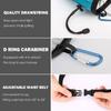 MoKo Chalk Bag, Drawstring Rock Climbing Bag Bouldering Chalk Pot Bucket with Adjustable Belt & Zippered Pockets and Carabiner for Rock Climbing Weight Lifting Gymnastics Crossfit - Light Blue view 3