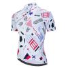 Uriah Men's Cycling Jersey Short Sleeve Sweat Wicking Football White Size L(CN) view 1