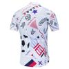 Uriah Men's Cycling Jersey Short Sleeve Sweat Wicking Football White Size L(CN) view 2