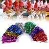 Ejoyous 6pcs Plastic Cheerleading Poms, Metallic Foil Sport Cheerleader Cheerleading Pom Poms with Handle for Party Costume Costume Dance Sports Meeting (Green) view 2