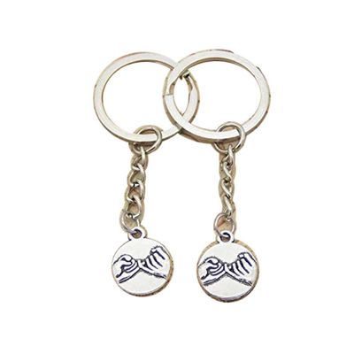 Antique Silver "Pinky Promise" Keychains Keyring Women/Men's Nice Gifts Jewelry Best Friend Forever Friendship (#3)