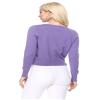 YEMAK Women's Cropped Cardigan Sweater  Long Sleeve Crewneck Basic Classic Casual Button Down Knit Soft Lightweight Top MK5502-Babyyellow-XL view 3