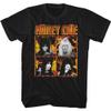 Motley Crue Heavy Metal Band Fire and Wire Band Portraits Adult Short Sleeve T-Shirt Graphic Tee Black view 1