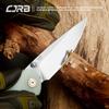 CJRB Feldspar Pocket Folding Knife Stonewash AR-RPM9 Steel Blade G10 Tactical Handle EDC Knives Green-Large (J1912) view 3