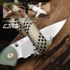 CJRB Feldspar Pocket Folding Knife Stonewash AR-RPM9 Steel Blade G10 Tactical Handle EDC Knives Green-Large (J1912) view 4