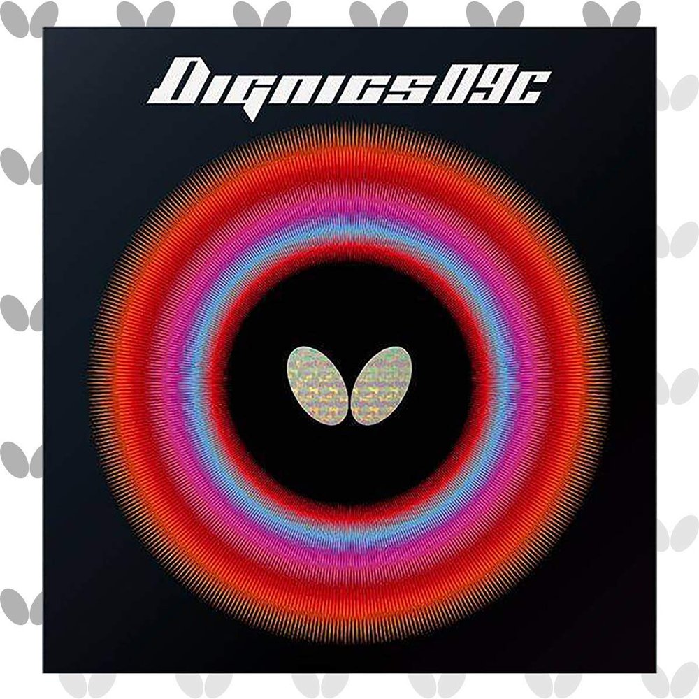 Butterfly Dignics 09C Table Tennis Rubber - 1.9 or 2.1 mm - Red or Black - 1 Inverted Table Tennis Rubber Sheet - Professional Table Tennis Rubber - Rubber of Choice for Timo Boll,16.9oz | Case of 24