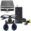 BONEW-Oral 2.5X 420MM Surgical Binocular Loupe Magnifier + 3W Clip On Head Lamp with Filter+ Aluminum Box (Black) view 3
