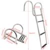 Amarine Made Boat Ladder Stainless Steel in-Board 3 Steps Telescoping Ladder Folding Dock Ladder for Marine Boat Yacht Swimming Pool view 2