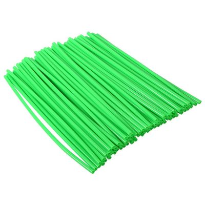 72 pcs Bike Spoke Reflector Cycling Reflective Clips Universal Motocross Wheel Rim Spoke Cover Off Road Motorcycle Wraps Kit (Green)