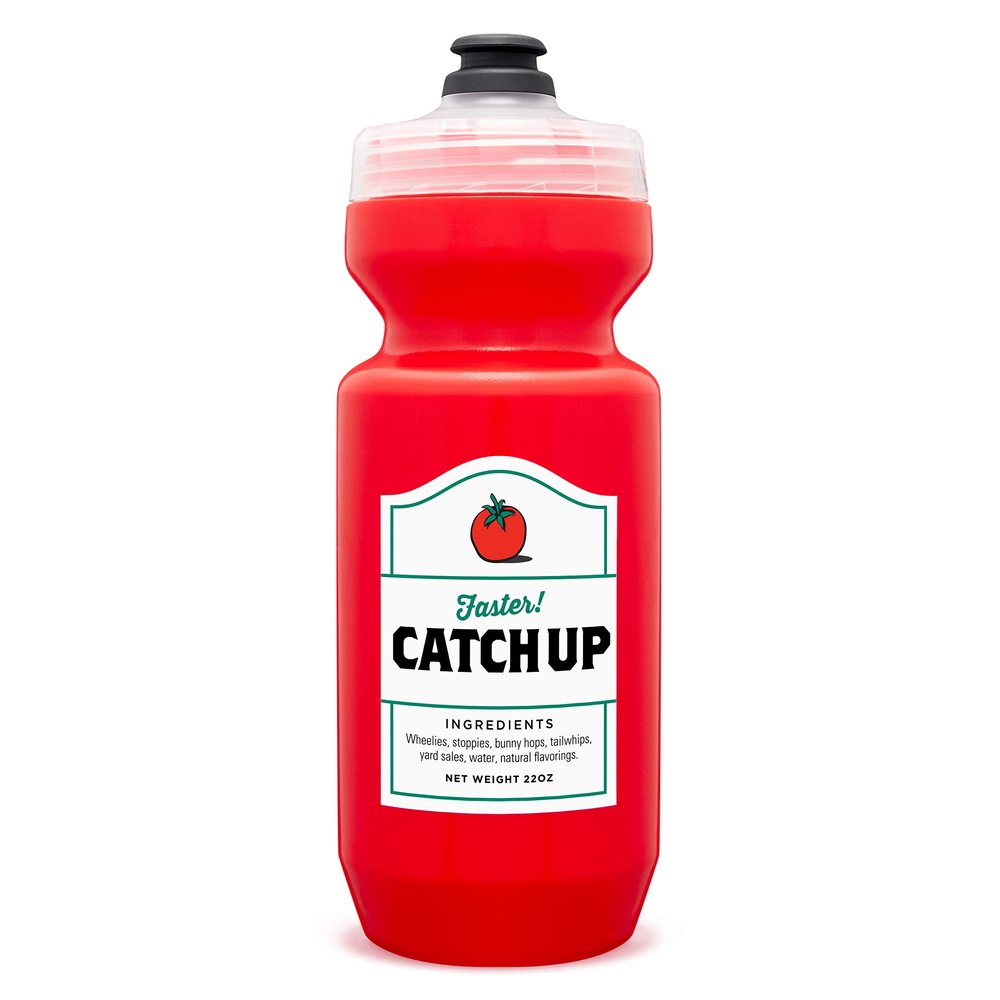SPURCYCLE Catch Up Water Bottle - 22 Ounces, Purist, MoFlo Cap, Resists Stains, Flexible Bicycle Bottle