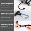 MoKo Chalk Bag, Drawstring Rock Climbing Bag Bouldering Chalk Pot Bucket with Adjustable Belt & Zippered Pockets and Carabiner for Rock Climbing Weight Lifting Gymnastics Crossfit - Gray view 3