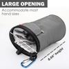 MoKo Chalk Bag, Drawstring Rock Climbing Bag Bouldering Chalk Pot Bucket with Adjustable Belt & Zippered Pockets and Carabiner for Rock Climbing Weight Lifting Gymnastics Crossfit - Gray view 4