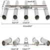 Amarine Made 5 Tube Stainless Steel Fishing Rod Rack Mirror Finish 316 Stainless Steel 5 Rod Rack view 2