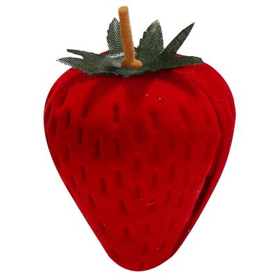 Cabilock Strawberry Ring Box Creative Wedding Ring Case Jewelry Box for Proposal Engagement Wedding