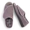 Men's Wide Furry 80-D Memory Foam Diabetic Slipper with Adjustable Closures, Wide Width Warm Plush Fleece Arthritis Edema Swollen Diabetic House Shoes Machine Washable w/Anti Slip Sole view 1