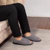Men's Wide Furry 80-D Memory Foam Diabetic Slipper with Adjustable Closures, Wide Width Warm Plush Fleece Arthritis Edema Swollen Diabetic House Shoes Machine Washable w/Anti Slip Sole view 2
