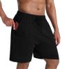 Men's Lounge Shorts with Deep Pockets Loose-fit Cotton Jersey Shorts for Running,Workout,Training, Basketball (605 Black, X-Large) view 1